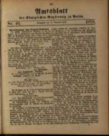 Amtsblatt der K&ouml;niglichen Regierung zu Posen. 1879.11.11 Nro.46