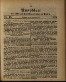 Amtsblatt der K&ouml;niglichen Regierung zu Posen. 1879.11.25 Nro.48