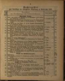 Sachregister .. für 1879