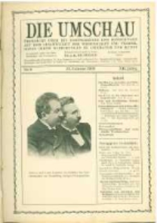 Die Umschau: &uuml;bersicht &uuml;ber die Fortschritte und Bewegungen auf dem Gesamtgebiet der Wissenschaft, Technik, Litteratur und Kunst. 1908.02.22 Jg.12 Nr.8