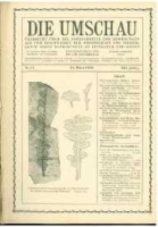 Die Umschau: &uuml;bersicht &uuml;ber die Fortschritte und Bewegungen auf dem Gesamtgebiet der Wissenschaft, Technik, Litteratur und Kunst. 1908.03.14 Jg.12 Nr.11