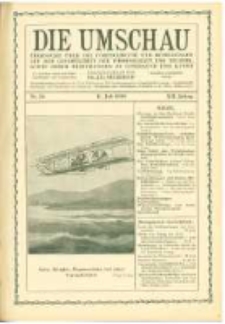 Die Umschau: &uuml;bersicht &uuml;ber die Fortschritte und Bewegungen auf dem Gesamtgebiet der Wissenschaft, Technik, Litteratur und Kunst. 1908.07.11 Jg.12 Nr.28