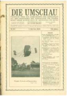 Die Umschau: &uuml;bersicht &uuml;ber die Fortschritte und Bewegungen auf dem Gesamtgebiet der Wissenschaft, Technik, Litteratur und Kunst. 1908.10.03 Jg.12 Nr.40