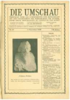 Die Umschau: &uuml;bersicht &uuml;ber die Fortschritte und Bewegungen auf dem Gesamtgebiet der Wissenschaft, Technik, Litteratur und Kunst. 1908.12.05 Jg.12 Nr.49
