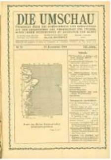 Die Umschau: &uuml;bersicht &uuml;ber die Fortschritte und Bewegungen auf dem Gesamtgebiet der Wissenschaft, Technik, Litteratur und Kunst. 1908.12.19 Jg.12 Nr.51