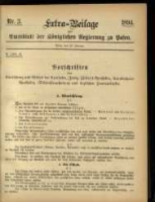 Extra - Beilage zum Amtsblatt der K&ouml;niglichen Regierung zu Posen