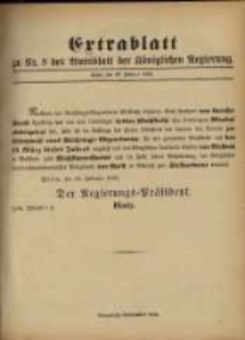 Extrablatt zu Nr. 8 des Amtsblatt der K&ouml;niglichen Regierung. Posen, den 26. Februar 1894