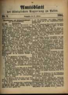 Amtsblatt der K&ouml;niglichen Regierung zu Posen. 1894.02.27 Nro.9
