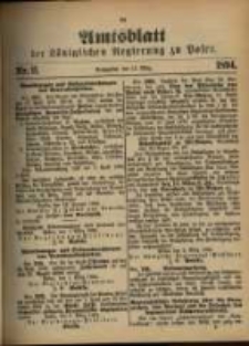 Amtsblatt der K&ouml;niglichen Regierung zu Posen. 1894.03.13 Nro.11