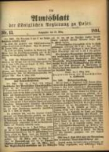 Amtsblatt der K&ouml;niglichen Regierung zu Posen. 1894.03.27 Nro.13