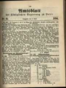 Amtsblatt der K&ouml;niglichen Regierung zu Posen. 1894.04.17 Nro.16