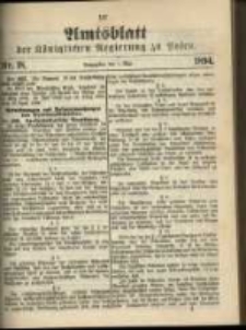 Amtsblatt der K&ouml;niglichen Regierung zu Posen. 1894.05.01 Nro.18