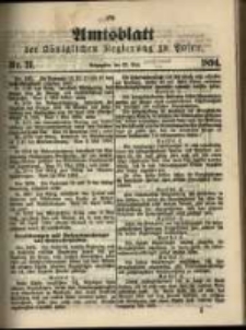 Amtsblatt der K&ouml;niglichen Regierung zu Posen. 1894.05.22 Nro.21