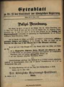 Extrablatt zu Nr. 23 des Amtsblatt der K&ouml;niglichen Regierung. Posen, den 11. Juni 1894