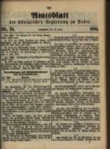 Amtsblatt der K&ouml;niglichen Regierung zu Posen. 1894.06.12 Nro.24