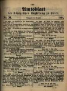 Amtsblatt der Königlichen Regierung zu Posen. 1894.07.24 Nro.30