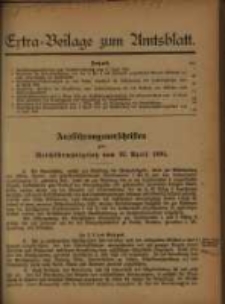 Extra - Beilage zum Amtsblatt der K&ouml;niglichen Regierung zu Posen
