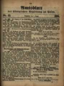 Amtsblatt der K&ouml;niglichen Regierung zu Posen. 1894.08.07 Nro.32