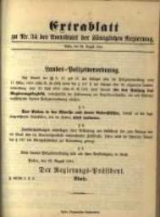 Extrablatt zu Nr. 34 des Amtsblatt der Königlichen Regierung. Posen, den 24. August 1894