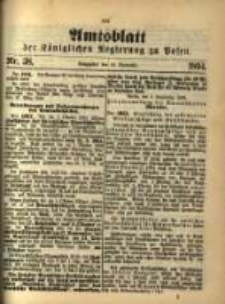 Amtsblatt der K&ouml;niglichen Regierung zu Posen. 1894.09.18 Nro.38