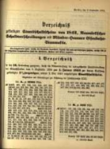 Verzeichniss &hellip;. von 1842 &hellip; vom 3. September 1894...am 1. Januar 1895