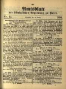 Amtsblatt der K&ouml;niglichen Regierung zu Posen. 1894.10.23 Nro.43