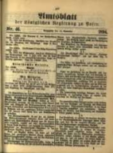 Amtsblatt der K&ouml;niglichen Regierung zu Posen. 1894.11.13 Nro.46