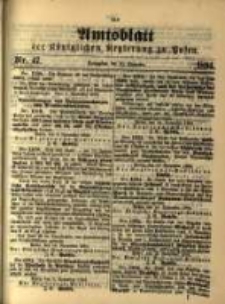 Amtsblatt der K&ouml;niglichen Regierung zu Posen. 1894.11.20 Nro.47