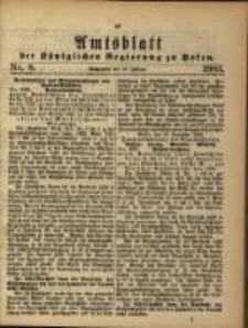 Amtsblatt der K&ouml;niglichen Regierung zu Posen. 1883.02.20 Nro.8