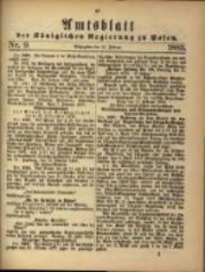 Amtsblatt der K&ouml;niglichen Regierung zu Posen. 1883.02.27 Nro.9