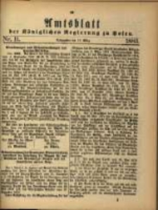 Amtsblatt der K&ouml;niglichen Regierung zu Posen. 1883.03.13 Nro.11