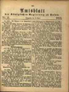 Amtsblatt der Königlichen Regierung zu Posen. 1883.04.10 Nro.15