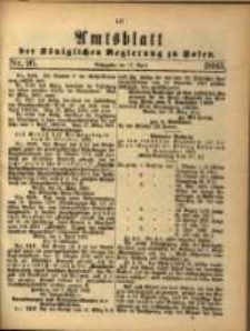 Amtsblatt der K&ouml;niglichen Regierung zu Posen. 1883.04.17 Nro.16