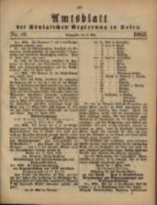 Amtsblatt der K&ouml;niglichen Regierung zu Posen. 1883.05.08 Nro.19