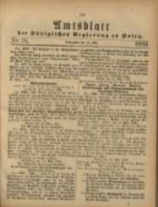 Amtsblatt der K&ouml;niglichen Regierung zu Posen. 1883.05.22 Nro.21