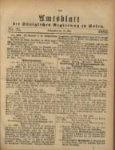 Amtsblatt der Königlichen Regierung zu Posen. 1883.05.22 Nro.21