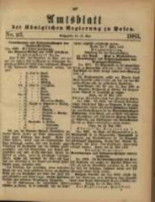 Amtsblatt der K&ouml;niglichen Regierung zu Posen. 1883.05.29 Nro.22