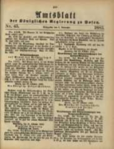 Amtsblatt der K&ouml;niglichen Regierung zu Posen. 1883.11.06 Nro.45