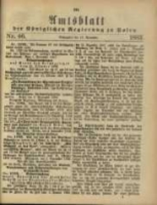 Amtsblatt der K&ouml;niglichen Regierung zu Posen. 1883.11.13 Nro.46