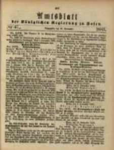 Amtsblatt der K&ouml;niglichen Regierung zu Posen. 1883.11.20 Nro.47