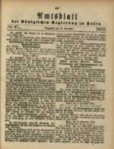 Amtsblatt der Königlichen Regierung zu Posen. 1883.11.20 Nro.47