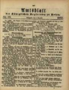 Amtsblatt der K&ouml;niglichen Regierung zu Posen. 1883.12.04 Nro.49