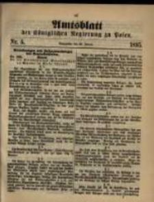 Amtsblatt der K&ouml;niglichen Regierung zu Posen. 1895.01.29 Nro.5
