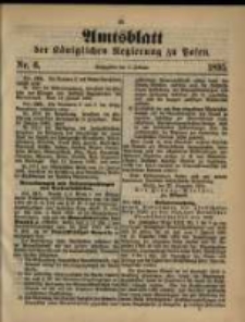 Amtsblatt der K&ouml;niglichen Regierung zu Posen. 1895.02.05 Nro.6