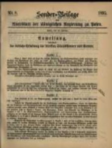 Sonder- Beilage zum Amtsblatt der K&ouml;niglichen Regierung zu Posen
