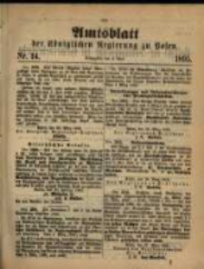 Amtsblatt der K&ouml;niglichen Regierung zu Posen. 1895.04.02 Nro.14