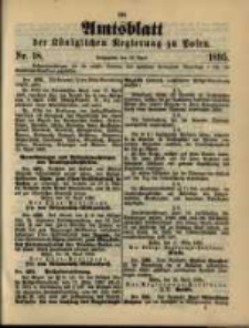 Amtsblatt der K&ouml;niglichen Regierung zu Posen. 1895.04.30 Nro.18