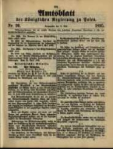 Amtsblatt der K&ouml;niglichen Regierung zu Posen. 1895.05.14 Nro.20