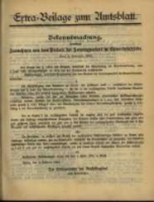 Extra - Beilage zum Amtsblatt