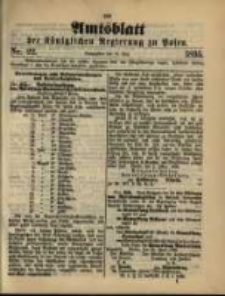 Amtsblatt der K&ouml;niglichen Regierung zu Posen. 1895.05.21 Nro.21